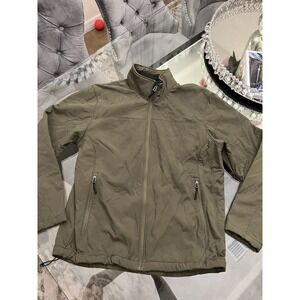 Champion Jacket Mens‎ Full Zip Olive Green Lightweight Softshell Coat Size L